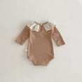 thumbnail image 4 of MZXELPRJD Baby Girl Long Sleeve Romper 2025 Doll Collar Bodysuit Spring New Arrival Kids Clothing Baby Girls 0-3m Baby Girls Outfits Outfit for Girls 7-8, 4 of 9