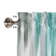 thumbnail image 5 of Tier Curtains 45 Inches Long, Turquoise Gray Window Treatment Curtain Drapes, Farmhouse Abstract Gradient Aesthetic Small Curtain Drapes for Bathroom Laundry Room, 27.5"x45", 2 Panels, 5 of 7