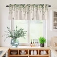 thumbnail image 5 of 3 Piece Kitchen Curtains and Valances Set Eucalyptus Leaves Cafe Curtains 36 Inch Length Farmhouse Botanical Vines Butterfly Valance & Tier Curtain for Living Room Bedroom Window 54"x18"+27"x36"*2, 5 of 6