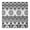 Black Geometric Striped, variant on Gray Floral Pattern Square Fitted Tablecloth with Elastic Edge,Square Table Cover,Washable Elastic Table Cover for Home Kitchen Party Decor 34in(86cm)