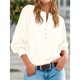 thumbnail image 4 of Suéter de Cuello Redondo con Botones para Mujer, Larga, Estilo Henley, Ideal para Otoño. Camisetas Tipo Jersey de Punto Suelto y Moderno. S, 4 of 7