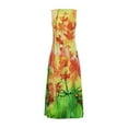 thumbnail image 4 of Robe Maxi Sans Manches à Imprimé Floral pour Femmes, Col en V, Robes Décontractées avec Poches, Robe Longue d'Été Ample, 4 of 5