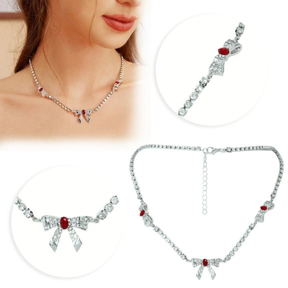 Wentin Reduced Necklaces & Pendants Sweetheart Necklace Pendant Bow Pendant Necklace Neck Clavicle Chain Nice Necklace
