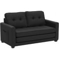 thumbnail image 5 of VINGLI Loveseat Sleeper Convertible Sofa Bed Couch Futon Couches, Black, 5 of 19