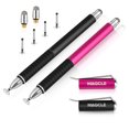 thumbnail image 1 of Universal 2 In 1 Stylus Touch Pen Pencil for Apple Ipad Tablet Smart Phone Samsung Mesh Fiber Tip Capacitive Screen Pens 1Black 1Rose Red, 1 of 6