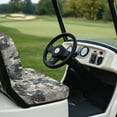 thumbnail image 4 of FUIALDOLG Grey Camo Print Golf Cart Seat Protector Easy to Install Ezgo Txt Front and Back Seat Cushion Cover for Golf Cart Decorations All Seasons, 4 of 8