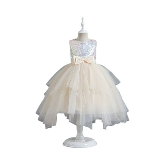 LWavelet Little Girl Lace Dress Big Girls Princess Pageant Birthday Party Wedding Formal Prom Dresses Evening Maxi Gown