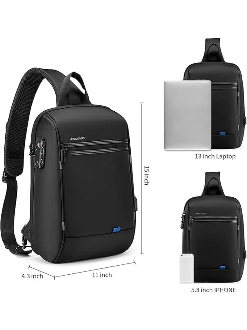 13.3 laptop backpack Kingsons Anti-Theft Laptop Sling Backpack
