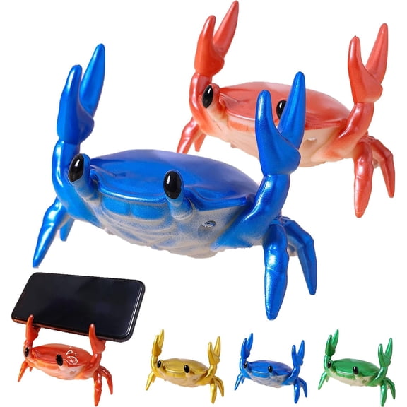 Crab Pen Holder for Desk, Mini Realistic Crab Pencil Holder for Office Desk, Fun Desk Decor & Storage Accessory, Creative Pen Organizer for Pens, Glasses, Phone