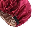 thumbnail image 4 of Gorro de Dormir con Gorro de Gorro de Gorro Elástico - , Doble Vino rojo Hugo Gorro de dormir con capucha de satén para mujer, 4 of 5