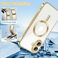 thumbnail image 4 of Entronix Magnetic Clear Case for iPhone 16 Plus, Slim Fit, Anti-Drop Shockproof, Gold, 4 of 5