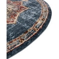 thumbnail image 4 of Unique Loom Utopia Collection Area Rug - Helios (5' x 8' Oval Dark Blue/Beige), 4 of 7