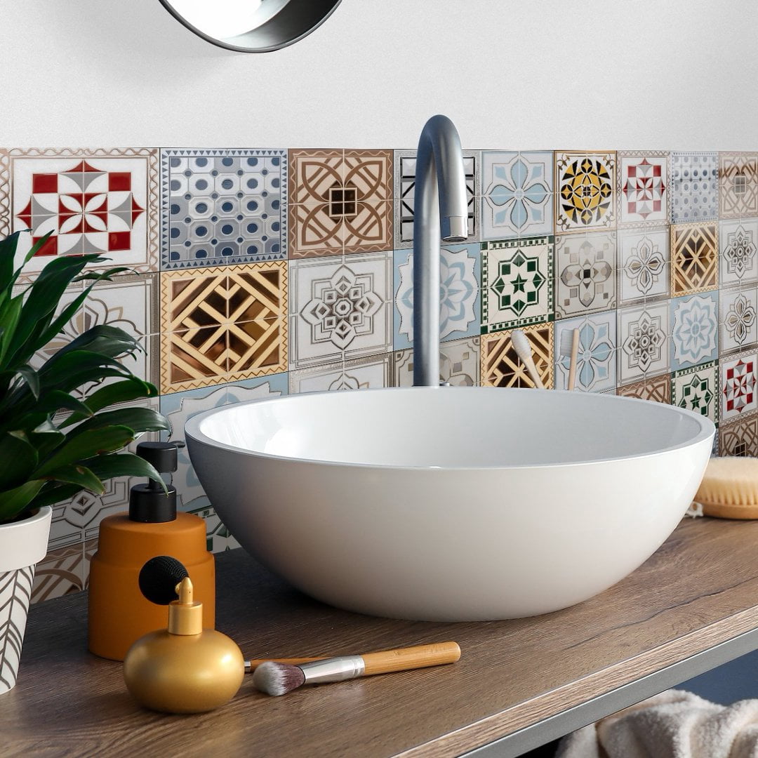 12 Pcs Foaming Board Vinyl Tiles Stickers Wall Decals 5.91" x 5.91" Waterproof Peel and Stick Backsplash Living Room DIY Decor Sticker