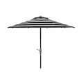 thumbnail image 2 of Safavieh Iris 9' Market Auto Tilt Patio Umbrella, Black/White/Chrome, 2 of 5