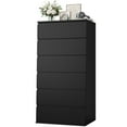 thumbnail image 6 of Homfa 6 Drawer Tall Dresser, Modern Storage Cabinet Wood Bedroom Chest for Living Room, Black, 6 of 9