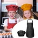 thumbnail image 4 of Delantal Para Niños, 2 Uds., Conjunto De Sombrero De Chef, Baberos Ajustables Para Manualidades, Horneado, Negro Sunnimix Delantales para niños, 4 of 8