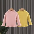 thumbnail image 4 of Esaierr Kids Toddler Fleece Sweaters Underlay for Girls,Baby Fall Winter Warm Jumper Bottom Plush Half High Collar Casual Autumn Winter Thermal Pullover Knit,Size 1-5Y, 4 of 8