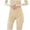 Beige, variant on yunLCZ Womens Cotton Boxer Shorts Underwear Womens Elastic Leggings Solid Stretchy Underwear Shorts Seamless Safety Pants