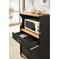 thumbnail image 5 of Hodedah Microwave Kitchen Cart, Black, 5 of 6