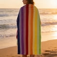 thumbnail image 6 of Rainbow Striped Beach Towel Oversized Quick Dry Microfiber Sand Free Towel for Beach Pool Travel Camping Yoga Picnic Bath Swim Packable Lightweight Summer Towel for Summer Vacation Beach Bag, 6 of 6