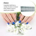 thumbnail image 4 of Fake Nail Set French Style Scratch Resistant Press-on Fingernails Full Cover Removable Trimble Adjustable Manicure Stickers Type 20, 4 of 7