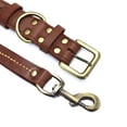 thumbnail image 4 of Didog Strong Genuine Leather Dog Collar and Lead Set Braided Adjustable Pet Collars, 4 of 6