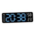 thumbnail image 2 of Tnarru Wall Decor Clock Modern Digital Wall Clock, Automatic Brightness Dimmer, Home Decor Week LED Wall Clock Desk Clock for Kitchen blue light white, 2 of 8