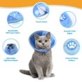 thumbnail image 2 of Soft and Cute Adjustable Cat Recovery Collar for Kittens and Puppies - Protective Pet E-Collar After Surgery - Lightweight Elizabethan Collar - Blue Color, 2 of 4
