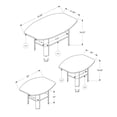thumbnail image 3 of Table Set, 3-Piece Grey Laminate Set for Living Room, Modern Coffee, Side & End Tables, 3 of 5