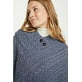 thumbnail image 2 of Aran Poncho Merino Wool Cable Knitted Women's Cape Made in Ireland, One Size, 2 of 7