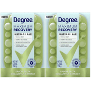 Degree Men Maximum Recovery Massage Bar Epsom Salt and Eucalyptus Extract Soap ( 2 Pack)