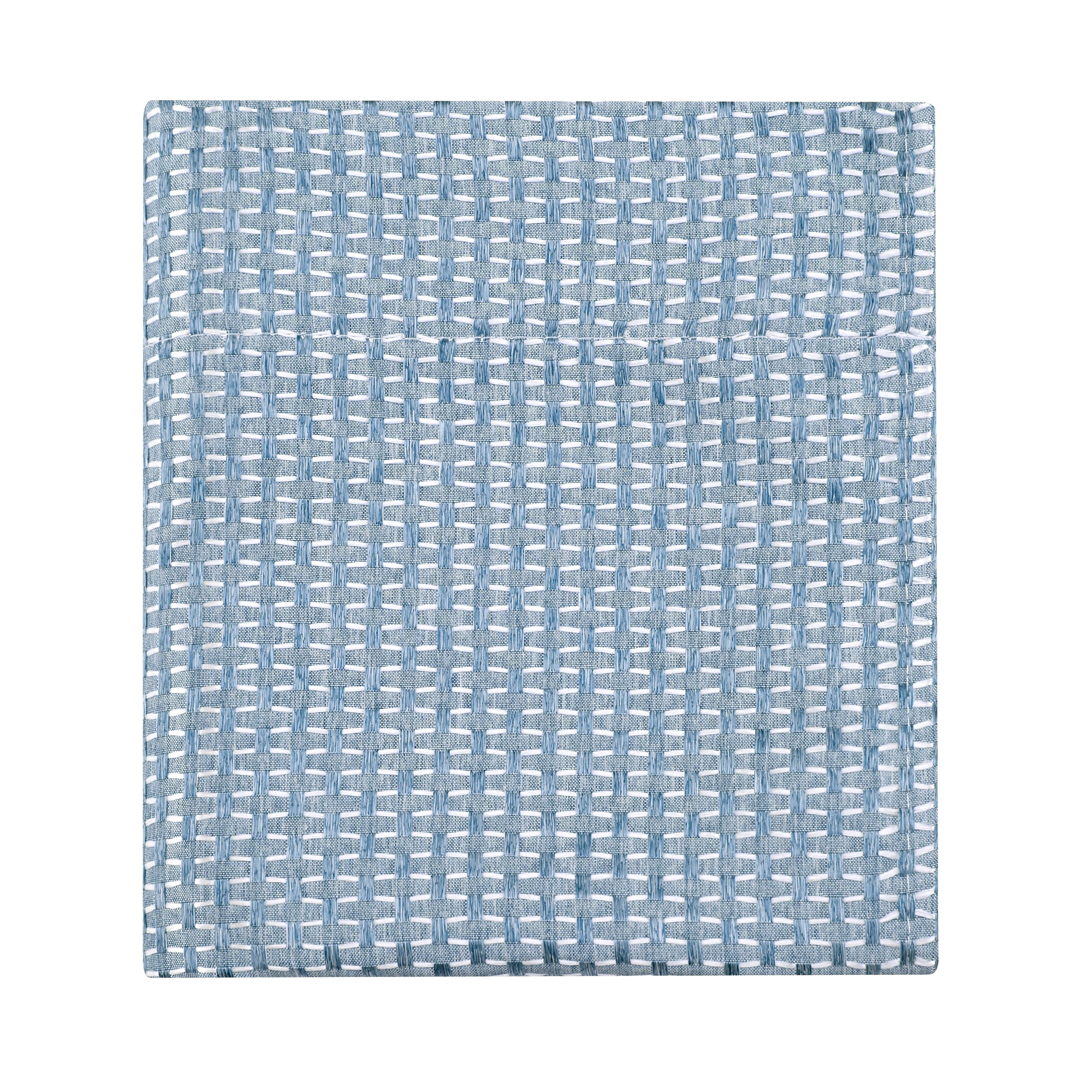 Better Homes & Gardens 4 Piece Light Blue Open Stitch & Solid Curtain & Sheer Panel Set, Light Blue, 74x63