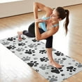 thumbnail image 6 of Grey Dog Paw Footprint Hot Yoga Mat Towel Non Slip for Hot Yoga - Quick-Drying Yoga Mat Cover with 4 Corner Pockets with Travel Bag - Hot Yoga Towel Non Slip Grip Moisture Wicking Sweat 70"x26", 6 of 6