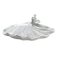 thumbnail image 6 of Flared Resin Leaf Decorative Plate, Silver, 6 of 9
