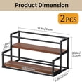 thumbnail image 4 of 2 Pack Liquor Bottle Display Shelf 2 Tier Rack Holder Bar Shelf Stand for Wine Whiskey Risers Organizer Kitchen Countertop, 4 of 5