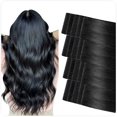 thumbnail image 1 of SUYYA Invisible Tape in Hair Extensions Human Hair Jet Black Seamless Injected Hand-Tied Pro Quality Virgin Human Hair 20PCS 40G/Pack Straight Tape Ins(14 inch #1 Jet Black), 1 of 6