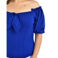 thumbnail image 4 of Blusa capesina con nudo Roman Fashion /Tallas Extras, 1824 (Azul rey) azul 38 Roman Fashion BL-GR-1824-REY, 4 of 6