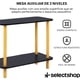 thumbnail image 3 of Mesa Centro Lateral Minimalista Madera Doble Repisa 60cm Color Negro, 3 of 8