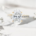 thumbnail image 5 of Rosec Jewels IGI Certified 5 Carat Lab Grown Diamond Oval Engagement Ring - Diamond Statement Ring - E-VS1 Quality, 14K Yellow Gold, US 6.50, 5 of 9