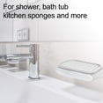 thumbnail image 3 of Soap Dish Soap Cleaning Storage Keep Soap Dry for Home Bathroom Kitchen Silicone Light Gray 13.5x9cm, 3 of 6
