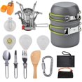 thumbnail image 1 of 13Pcs Camping Cookware Set Folding Outdoor Hiking Picnic Mess Kit Stove Pots Pan-A-, 1 of 5