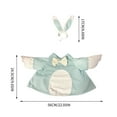 thumbnail image 3 of Coollooc Lawn Porch Goose Cloths, Rabbit Long Ears Headband Cute Accessory Goose Clothing Landscape Ornament for Engagement Parties, Plastic Goose Clothing Goose(Blue), 3 of 9