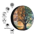 thumbnail image 4 of KLL Seasonal Tree Reflection Pattern 14-17 inch Spare Tire Cover Universal Wheel Protector for Truck SUV Trailer Camping Rv Tire Covers-16 inch, 4 of 6