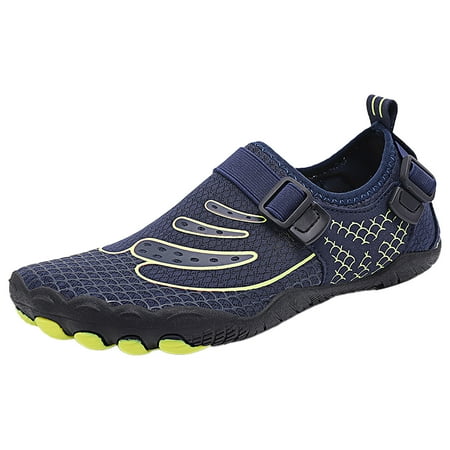 OJSFQUFP Womens Shoes Outdoor Couple Women Mountaineering Casual Sport Shoes Strap Beach Running Breathable Soft Bottom Shoes Fall Shoes Dark Blue 37