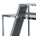thumbnail image 3 of Glass Top Metal Frame Writing Desk with USB Docks, Chrome and Black- Saltoro Sherpi, 3 of 4