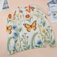 thumbnail image 6 of Watercolor Wildflowers Women's Floral Printed Sweatshirt Long Sleeve Crewneck Casual Loose Vintage Graphic Pullover Tops, 6 of 7