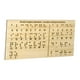 thumbnail image 2 of Tablero de alfabeto y números de Wood Braille, herramienta de enseñanza, protable, con puntos elevados, libros de gráficos de braille compactos para, 2 of 9
