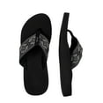 thumbnail image 4 of Women's Reef Spring Woven Flip Flop Black/White Recycled Polyester 8 M, 4 of 6