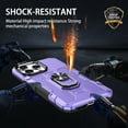 thumbnail image 3 of Feishell Case for iPhone 12 Pro / iPhone 12,Shockproof Anti-Fingerprint Hybrid Armor Cover with 360° Rotation Finger Ring Holder Kickstand Magnetic Car Mount Rugged Protective Phone Case,Purple, 3 of 10