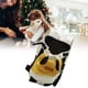thumbnail image 5 of Bolsa para mascotas de doble hombro Mochila portátil para perros y gatos de 4 patas para caminar y viajar al aire libre L (4-5 kg) Blanco Amarillo, 5 of 12